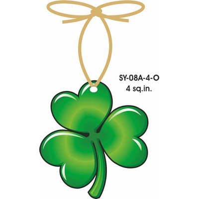 Shamrock Ornament w/ Clear Mirrored Back (4 Square Inch)