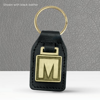Custom Shape Classic Leather Keychain (Shape 4)