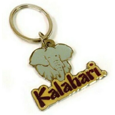 Die Struck Enameled Custom Steel Key Tag (1 3/4" Long)