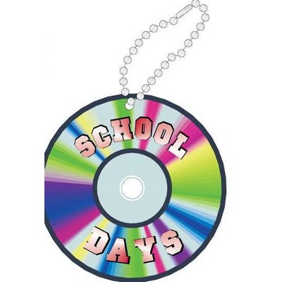 School Days Disc Promotional Key Chain w/ Black Back (12 Square Inch)
