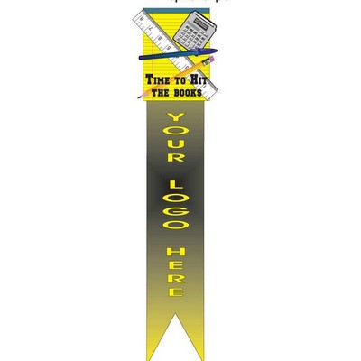 School Supplies Bookmark w/ Black Back