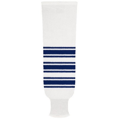 Toronto Pro Series White Home Socks w/Blue Stripes