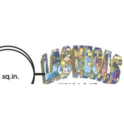Las Vegas Collage Key Chain w/Clear Mirrored Back (10 Square Inch)