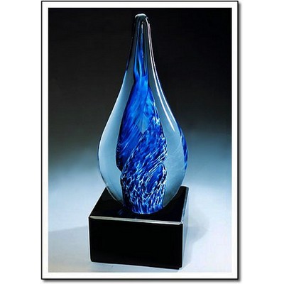 Arctic Whirlpool Sculpture w/ Marble Base (4.5"x11.75")