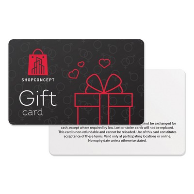 .030 Premium Wallet Card PVC & Compressed Lamination, Full Color / Black