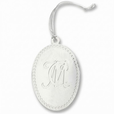 Oval Custom Etched Ornament (4"x2")