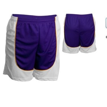 Adult Dazzle Short w/ Contrast Front & Back Panel & Piping (5" Inseam)