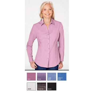 Ladies' Tonal Crossweave Untucked Shirt