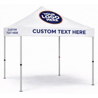 10'x10' White Pop-Up Tent w/ Digital Logo