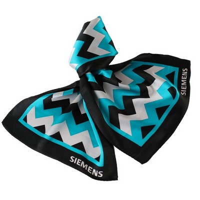 Silk Digital printed custom logo scarves 10 x 57"