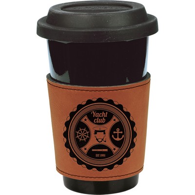 Leatherette Mug Sleeve (Rawhide)