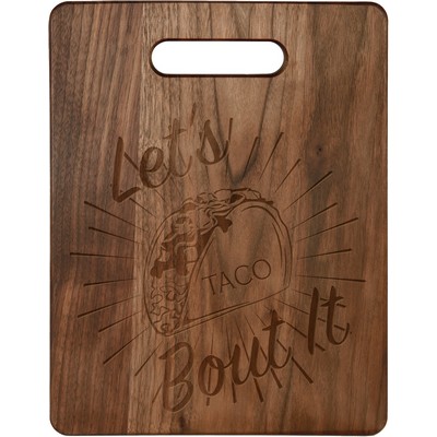 Engraved Walnut Cutting Board, 11 1/2" x 8 3/4"
