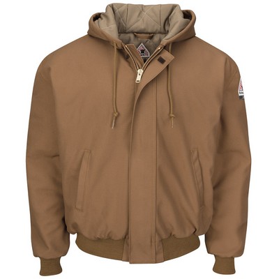 Bulwark Men's Insulated Brown Duck Hooded Jacked