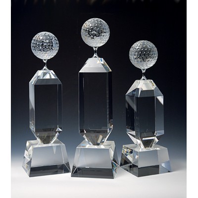 Golf Optical Crystal Award/Trophy 12"H - Variant C