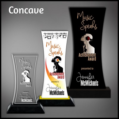 7" Concave Black Budget Acrylic Award