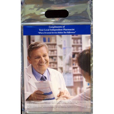 1.75 Mil Die Cut Handle Bag w/Zip Lock (15"x18"x4")