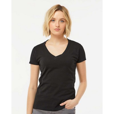 Tultex® Women's Fine Jersey V-Neck Short Sleeve T-Shirt