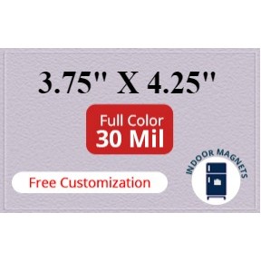 Magnet - 3.75x4.25 Square Corners - 30 Mil