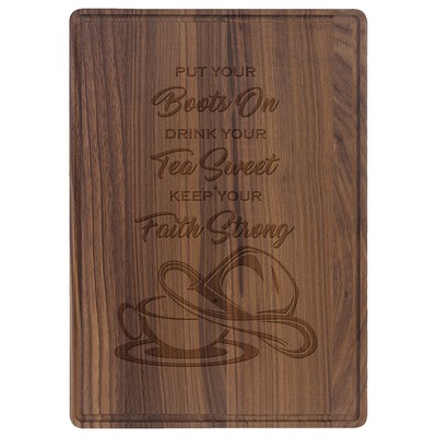 Walnut Cutting Board with Drip Ring