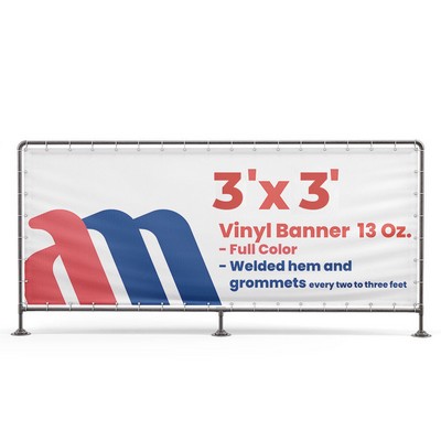 Banner 3'x3' Vinyl 13 Oz. Full Color