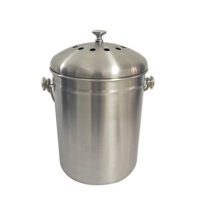 1.3 Gallon Stainless Kitchen Compost Bin