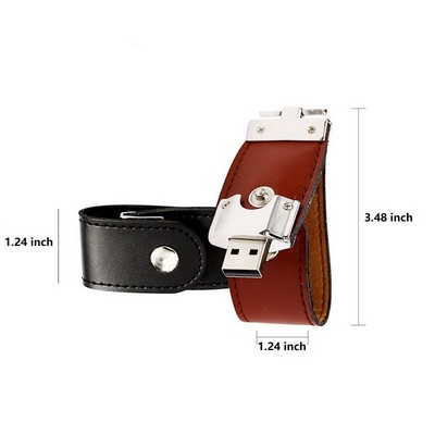 Keychain Leather USB Flash Drive 4G