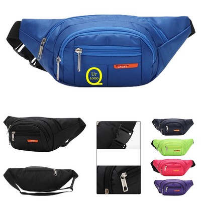 Sports Waist Bag w/ Quick-Access Front Pocket