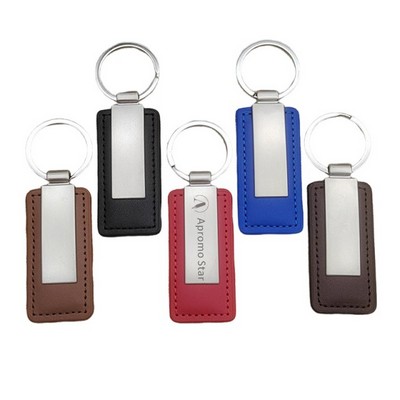 PU Leather Metal Key Tag