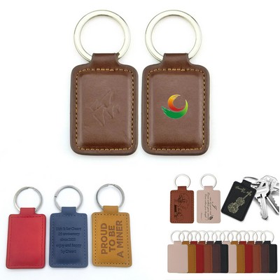 Rectangular Leather Key Fob Kit