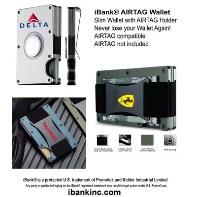 iBank ® AirTag-Compatible Slim Metal Wallet