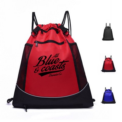 Quick Dry Mesh Cycling Drawstring Backpack