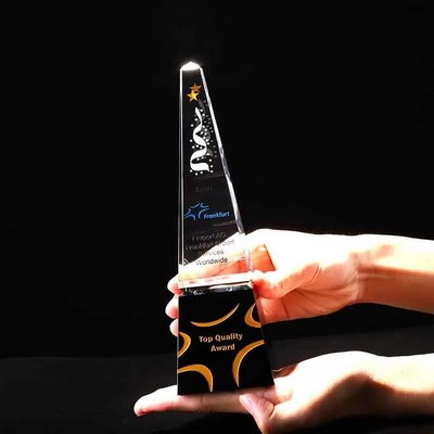 Blackcon Crystal Tower Award (7.9" x 2.4" x 2.4")