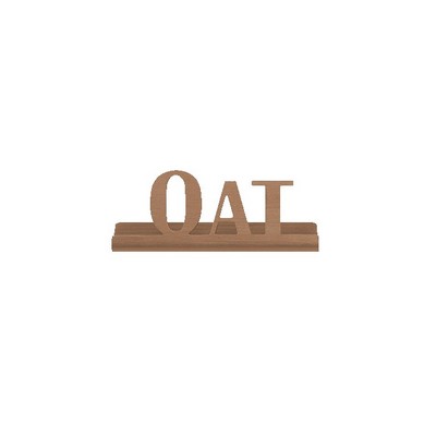 Laser Cut Rose Gold Table Sign (Oats)