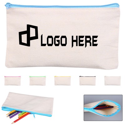 Canvas Zipper Pencil Case
