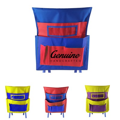 Classroom Organizer with Label Slot and Multiple Pockets