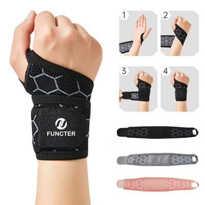 Adjustable Sport Wrist Brace Washable Wrist Sweatbands
