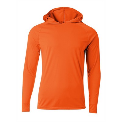 A4 Apparel® Adult Cooling Performance Long Sleeve Hooded Tee
