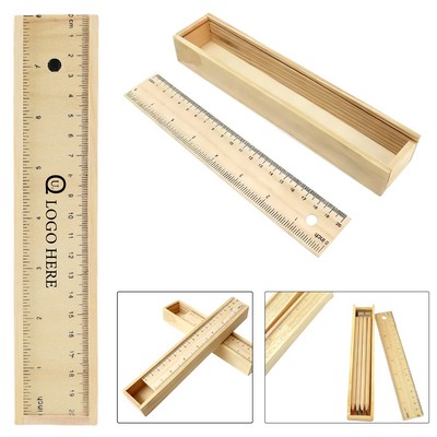 Colored Pencil And Ruler Box