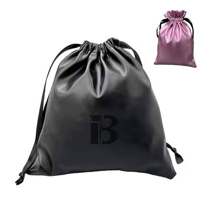 PU Leather Jewelry Drawstring Bag