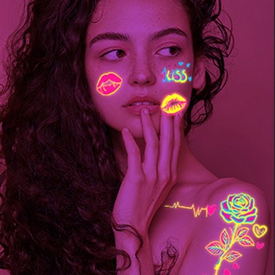 UV Reactive Tattoos for Adults, Teens Neon Accessories