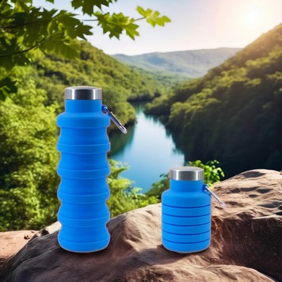 Reuseable Silicone Collapsible Water Bottles 500ml