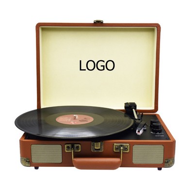 Vinyl Record Player 3-Speed Bluetooth Portable Suitcase Records Player