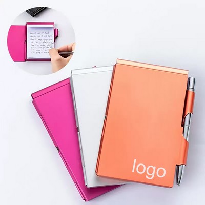 Aluminum Hardcover Pocket Notepad