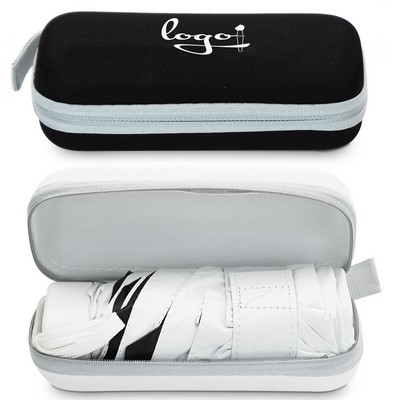Mini Folding Compact Umbrella With Case