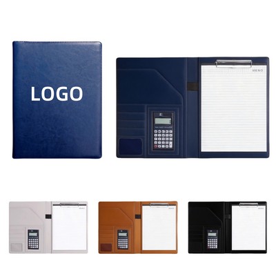 A4 Leather Folder with Calculator