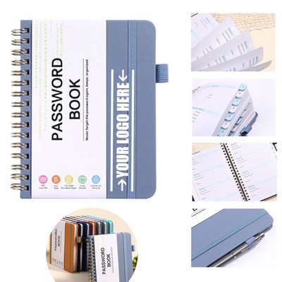 A6 Password Keeper Book
