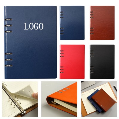 A5 Refillable PU Notebook w/ Metal Binder