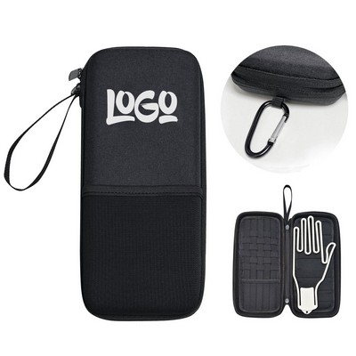 Waterproof EVA Golf Glove Storage Case w/ Carabiner