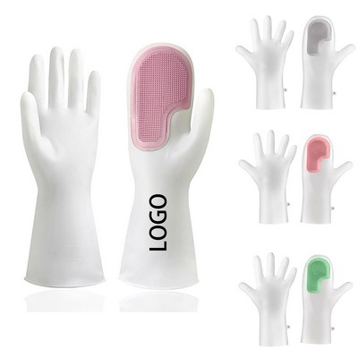 Cleaning Gloves with Silicone Brush