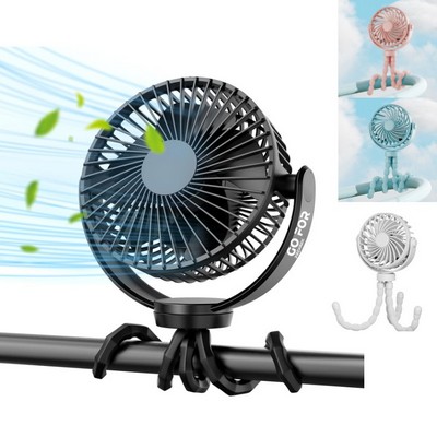 Flexible Tripod Rechargeable Clip Fan